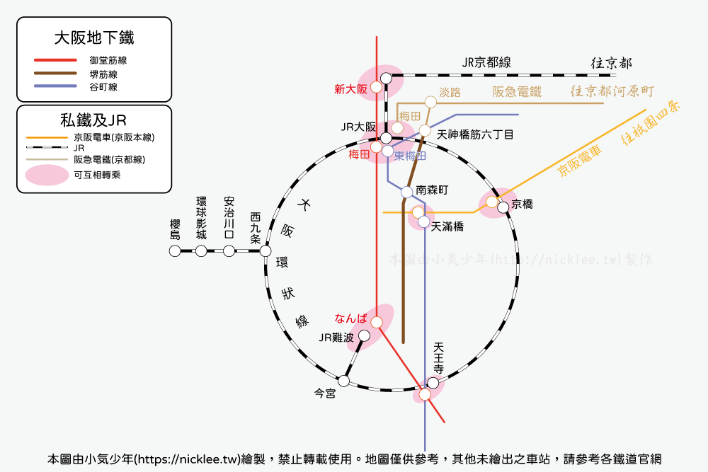 【大阪交通】京都到大阪|大阪到京都的5個交通工具與11條交通路線介紹