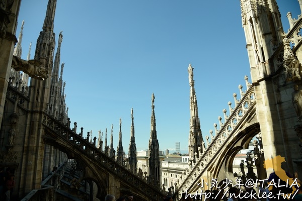 義大利-米蘭景點-米蘭大教堂之登頂風景