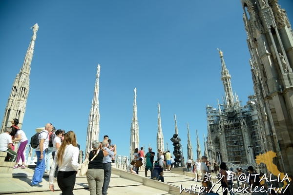 義大利-米蘭景點-米蘭大教堂之登頂風景