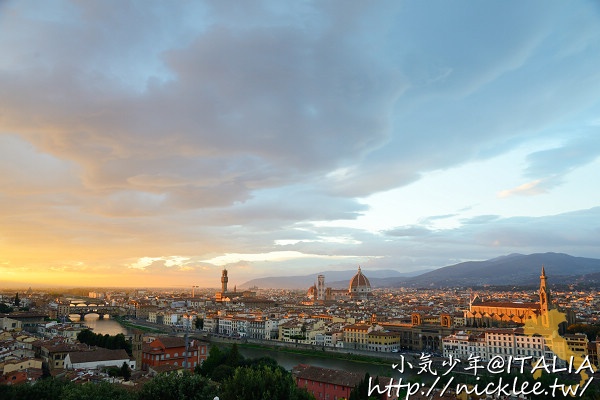 義大利-佛羅倫斯-米開朗基羅廣場看夕陽
