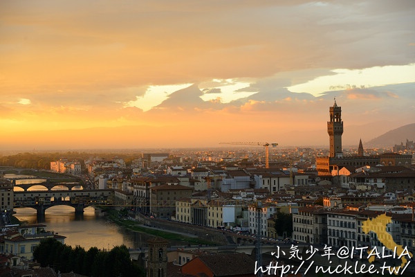 義大利-佛羅倫斯-米開朗基羅廣場看夕陽