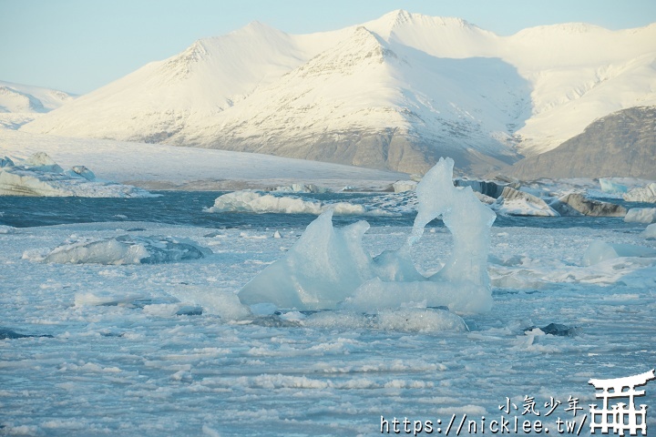 冰島-冬天的大冰河湖之一