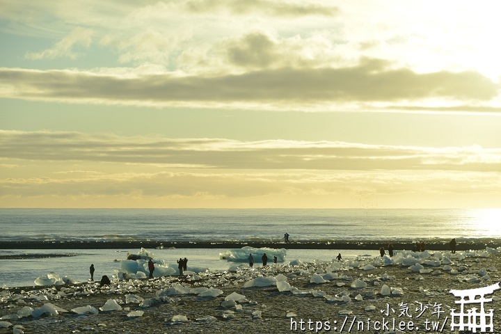 冰島-海灘上的巨大冰鑽石-鑽石沙灘右岸