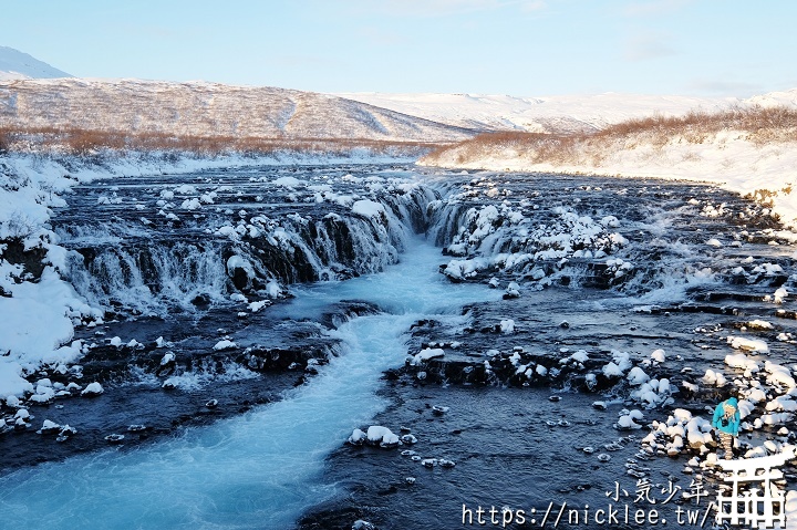 冰島-傳說有蒂芬尼藍顏色的祕境瀑布-Bruarfoss Waterfall
