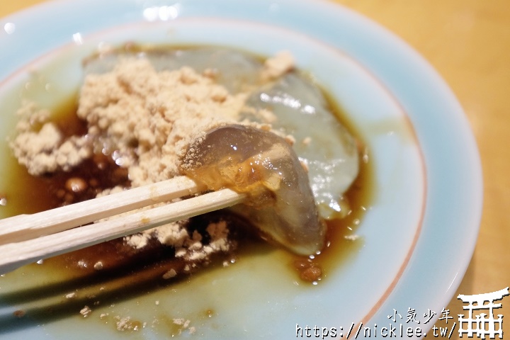 奈良美食-奈良甜點-百年老店天極堂的葛餅