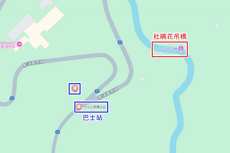 櫪木縣那須高原賞楓景點-杜鵑花吊橋(躑躅吊橋)-10月下旬~11上旬是賞楓旺季,遠眺壯觀的山谷楓紅之美