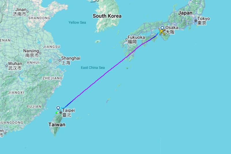 飛行記錄-華航CI153-從關西飛台北-豪華經濟艙