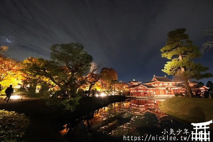 【京都宇治】平等院夜楓-順便欣賞晚上的鳳凰堂美麗倒影