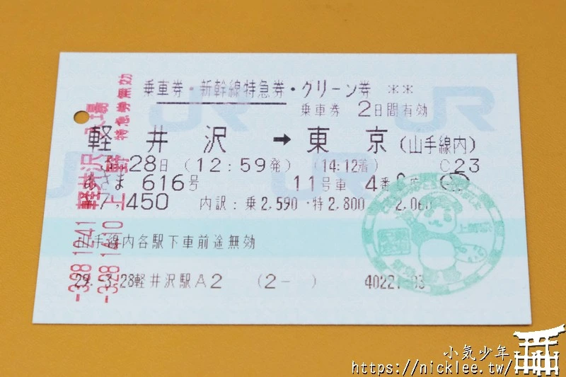 日本的車票解說-以JR系統車票為例