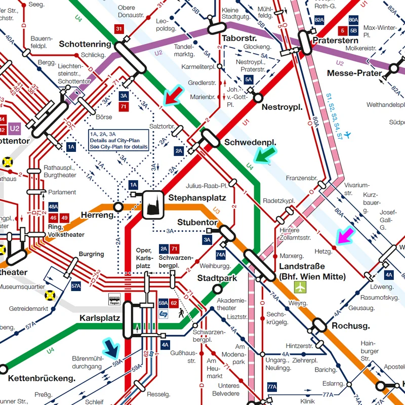 維也納路面電車-有28條路線,世界第6大路面電車網路,遊客搞懂這4條路線(1、2、D、71)即可