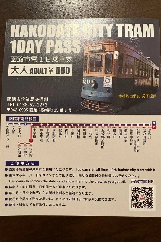 函館市電一日券