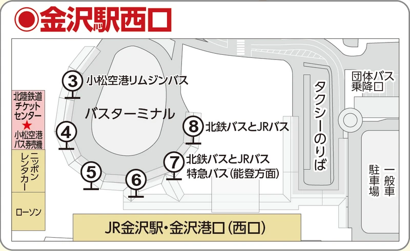 金澤車站介紹|巴士站,IR石川鐵道,新幹線,購物(伴手禮與超市),美食