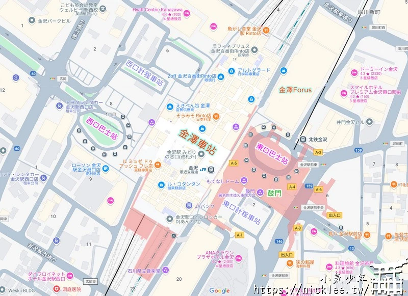金澤車站介紹|巴士站,IR石川鐵道,新幹線,購物(伴手禮與超市),美食