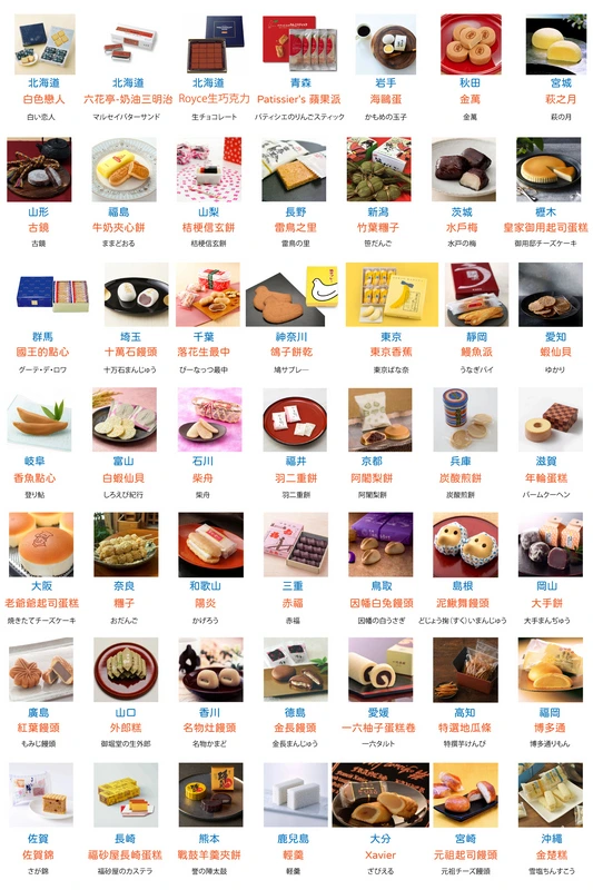 日本JAF評選-收到會覺得開心的伴手禮.點心-全日本47都道府縣代表性點心