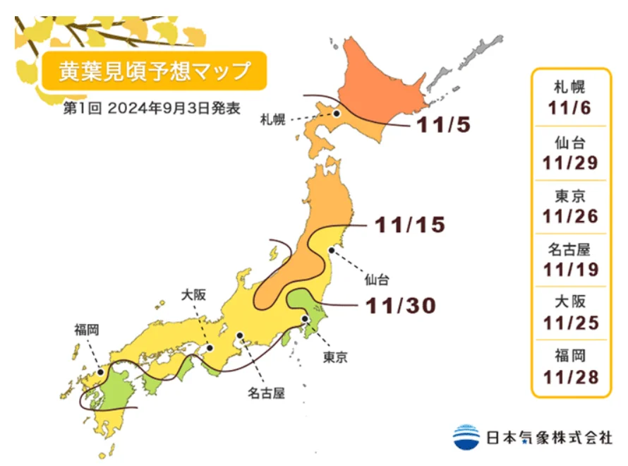 2024日本紅葉預測-紅葉最前線-日本賞楓旅遊安排參考