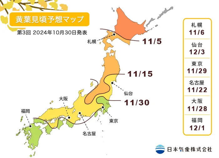 2024日本紅葉預測-紅葉最前線-日本賞楓旅遊安排參考