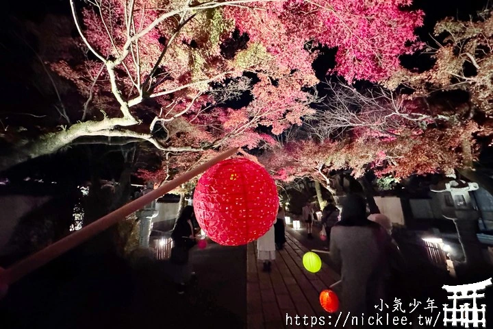 石山寺夜楓-賞楓氣氛不錯,還有手提燈籠提供拍照,重點是遊客不多