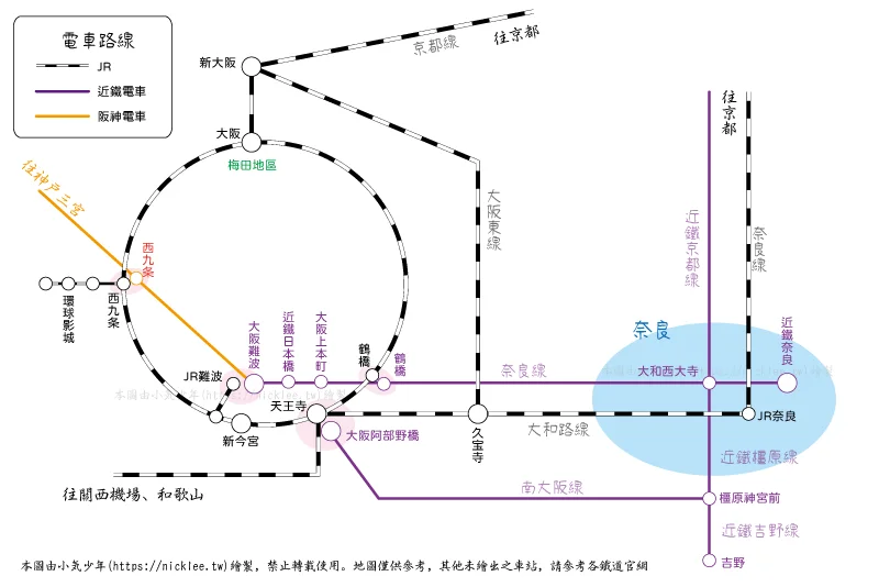 大阪到奈良