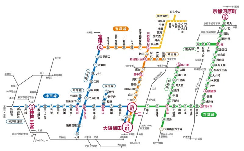 阪急電鐵路線圖