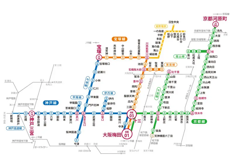 【關西交通】阪急電鐵-以大阪梅田為中心,連結京阪神的重要交通|車資票價|時刻表|路線圖