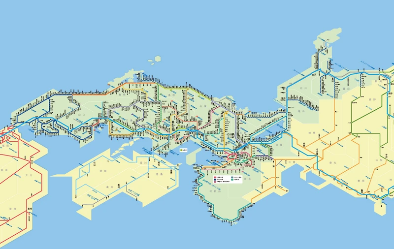 JR西日本-西日本交通範圍最大的鐵道,北陸、北近畿、關西與山陰山陽地區