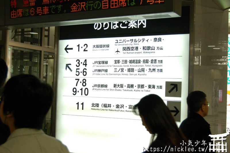 大阪到京都-從JR大阪站搭乘JR京都線前往京都