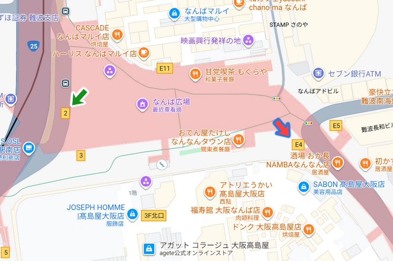 難波地下街-Namba Walk-橫跨近鐵大阪難波,地鐵難波站與日本橋站,流行服飾餐廳一應俱全