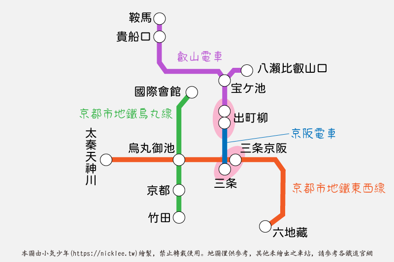 京都市地鐵&叡電的鞍馬貴船當天往返票