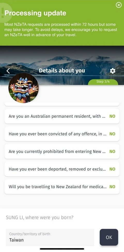 申請紐西蘭電子旅行授權教學(NZeTA)