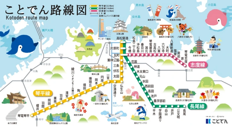 四國的交通-鐵道篇(琴電、阿佐鐵道、伊予鐵道、土佐黑潮鐵道)