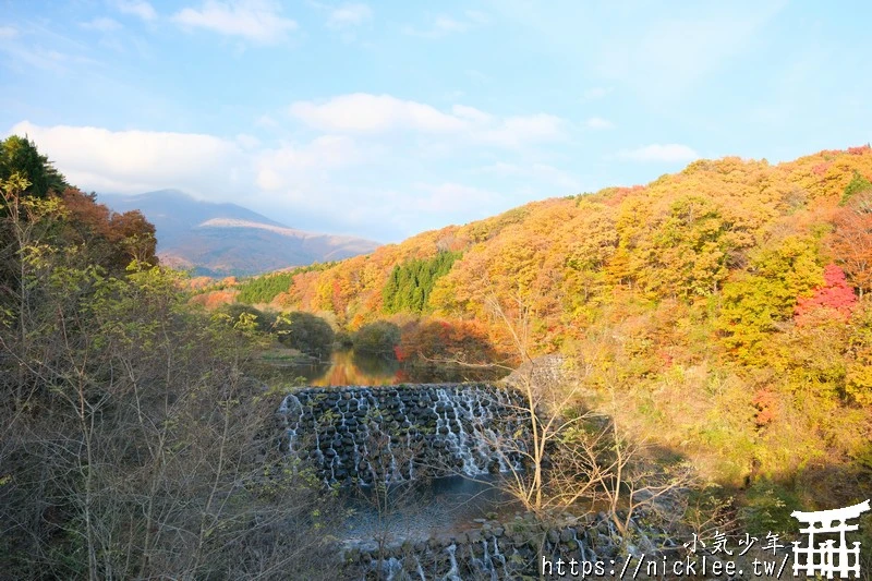 宮城賞楓景點-橫川溪谷與長老湖夕燒美景