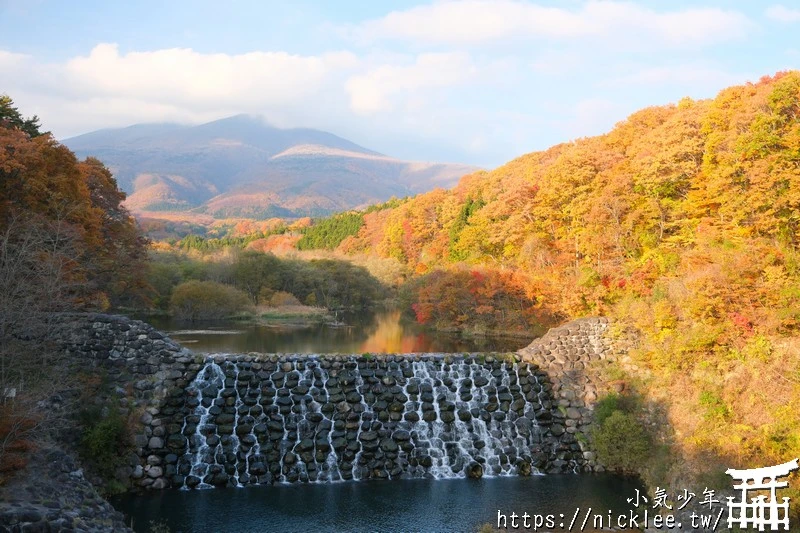 宮城賞楓景點-橫川溪谷與長老湖夕燒美景