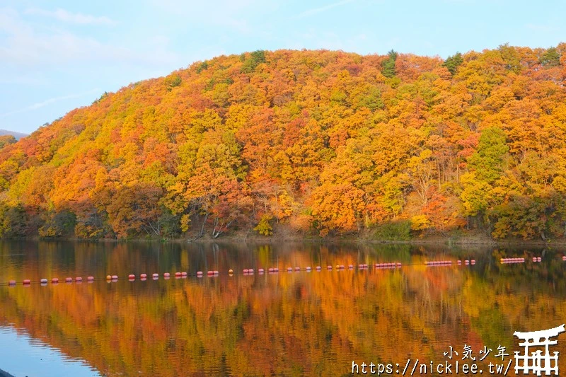 宮城賞楓景點-橫川溪谷與長老湖夕燒美景