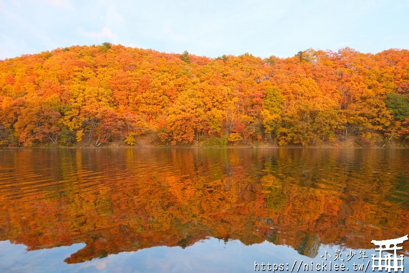宮城賞楓景點-橫川溪谷與長老湖夕燒美景