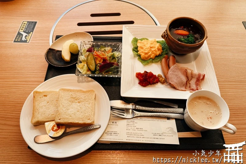 山形住宿-山形站前大和ROYNET酒店-早餐是米澤牛專門店「登起波」