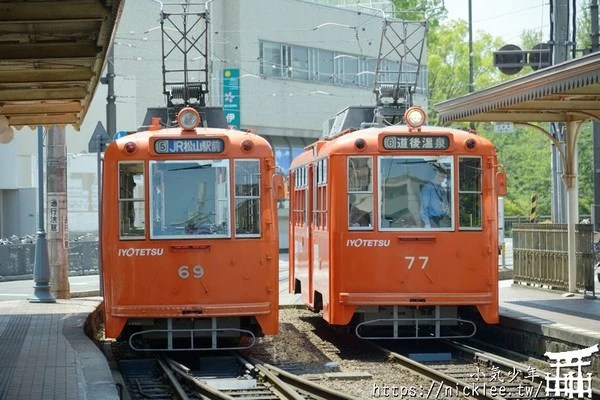 松山交通-松山市電(伊予鐵道)-行駛於松山市區街道的路面電車
